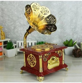 Resim Nostaljik Gramofon Müzik Kutusu-363 