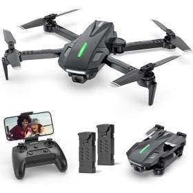 Resim GÜMRÜK BEY Deerc D70 Kameralı Katlanabilir RC Quadcopter 3 Kademeli Çok Fonksiyonlu Drone 1080P 2 Pil + 2 Kanat 