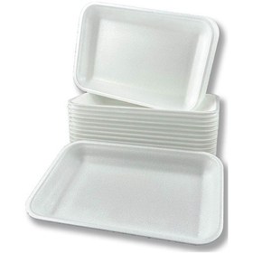 Resim 100 Adet 1000 Gr Bölmesiz Kapaklı Köpük Tabak 