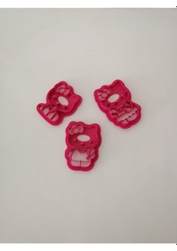 Resim Tupperware Hello Kitty Kurabiye Kalıbı 3 Lü Çok Renkli 