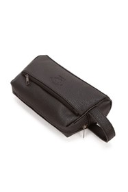 Resim Newish Polo Erkek Vegan Deri Siyah Portföy Clutch Traş Kozmetik Bakım Ve Günlük El Çantası new381 