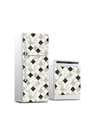 Resim Buzdolabı Ve Bulaşık Makinası Beyaz Eşya Sticker Kaplama Çapraz M 