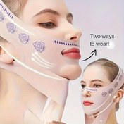 Resim 1 adet Yüz Kaldırma Kayışı, Çift Çene Azaltıcı, Çene Kaldırma Maskesi Yüz Kaldırma Kemeri, V Yüz Kaldırma Güzellik Kayışı Kadınlar için Sarkanları Kaldırır, Esnek ve Nefes Alabilir 