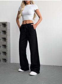 Resim Reverse Eşofman Altı - Sıyah Siyah 