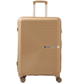 Resim Mçs Bavul Orta Ve Kabin 2li Set Kırılmaz Silikon Valiz V374 Şampanya Şampanya 