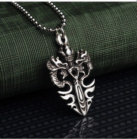 Resim Ejderha Kılıç Erkek Kolye Takı Aksesuar K24 T5 