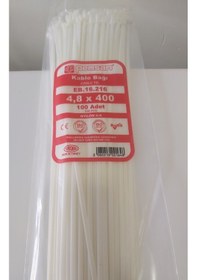 Resim Pemsan 4.8X400 Plastik Cırt Kelepçe Kablo Bağı Beyaz 100'Lu Paket 
