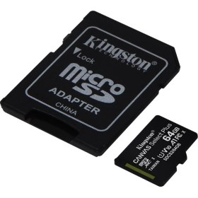 Resim Kingston 64GB Microsd Canvas (100MB/S Okuma - Yazma) Yüksek Hızlı Microsd Kart SDCS2/64GB 