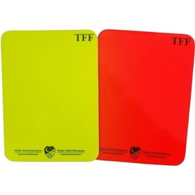 Resim Sarı Kırmızı Kart, Hakem Kartı, Tff Baskılı, Parlak Renkler- 11x8cm Çok Renkli 