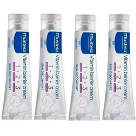 Resim Mustela 1.2.3 Vitamin Barrier Pişik Kremi 4 x 50 ML 