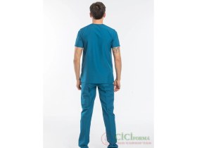 Resim Cici Forma Zarf Yaka Petrol Mavisi Takım 