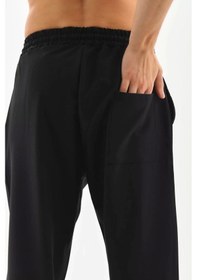 Resim Unisex Lastik Paçalı Eşofman Altı - Siyah Siyah 