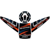 Resim GP Kompozit KTM 250 Adventure 2020-2024 Uyumlu Tank Pad Seti Siyah-Mavi 