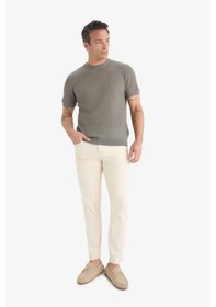 Resim DeFacto Standart Fit Bisiklet Yaka Triko Kısa Kollu Tişört E3255AX25SMGR431 