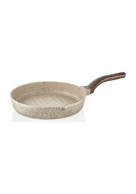 Resim Wave - 3738 - 3 Parça Biogranit, Döküm, Grill Özellikli, Ergonomik Saplı, Tava Seti Kum Beji 
