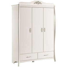 Resim Meltem Kids Prestij Krem Genç Odası Üç Kapılı Dolap 