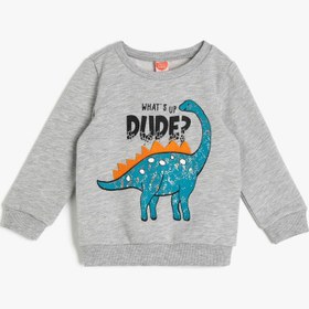 Resim Erkek Bebek Baskılı Sweatshirt 