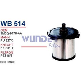 Resim WUNDER WB514 Mazot Filtresi Tourneo Custom 12- Tourneo Custom 12- Transit 11- Transit V348 Transit V347 11- 2.2 