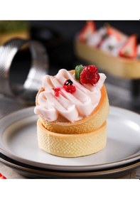 Resim Narkalıp Yuvarlak Delikli Tart Kalıbı 12cm 4 Lü 