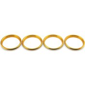 Resim Teltree A3/s3 Araç Iç Dekorasyonu: Alüminyum Alaşım Vantilatör Çemberi, Renkli, Kırılmaz, Boyasız, 4 Adet - Zengin Altın 