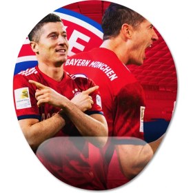 Resim Pixxa Robert Lewandowski Bilek Destekli Mousepad Model - 1 Oval 