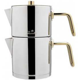 Resim Jumbo Metalix Midi Çaydanlık Titanyum Gold Çelik - Gold 