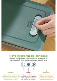 Resim Vienev Ayarlı Sebze Ve Meyve Saklama Kabı Mint 6'Lı 2 x 2.5-3.8-5 Litre Mint 