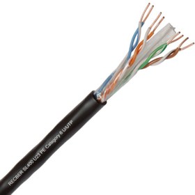 Resim REÇBER (506025) Sl400 U23 Cat6 U/utp 23awg Pe Siyah Dış Ortam Kablo (500mt.) 