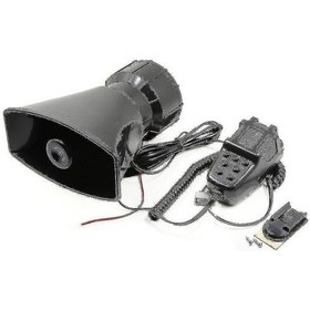 Resim Geeksen Araba Megafonu 5 Ton Alarm Kornası 12v 110db Yüksek Hoparlör Yangın Ambulansı Polis Sireni Yüksek Kalite 