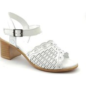 Resim Mammamia D23ys-1295 Hakiki Deri Kadın Sandalet - Beyaz 