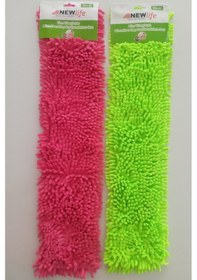 Resim Newlife 2 Adet Nemli Ve Kuru Makarna Mop Ucu Mikrofiber Paspas Yedeği 60 Cm 