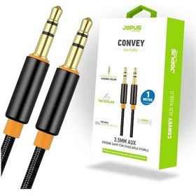 Resim Jopus Aux Kablosu Universal Ja-05 Convey 3.5Mm 1 Metre Siyah 