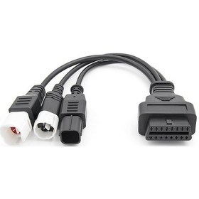 Resim Novahub Teşhis Obd2 Obd Motosiklet Kablosu Kablosu In1 Fiş Canbus Bağlantı Altın Adaptörü 6pin 3pin/4pin 3 Ss Altın 