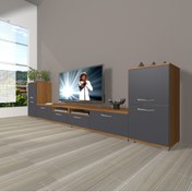 Resim Decoraktiv Eko 9220 Mdf Tv Ünitesi Tv Sehpası - Ceviz - Antrasit 