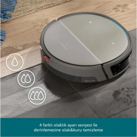 Resim Phılıps Homerun 9000 Serisi Islak Temizlik Yapabilen Robot Süpürge + Philips 2600 W Buharlı Ütü Hediye 