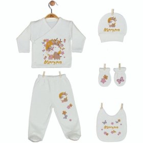 Resim Pia Baby Gl 1933-05 Isme Özel Beşli Zıbın Set 