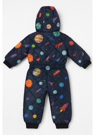 Resim Freemen Bebek Astronot Tulum Kapüşonlu Ve Kürklü Lacivert 