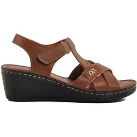 Resim Taba Topuklu Kadın Sandalet 673572 Z Taba 