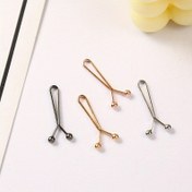 Resim 12 adet Dikişsiz Gömlek Kollu Klips Seti - Beli Sıkılaştırmak ve Eşarpları Sabitlemek için Ayarlanabilir Kaymaz Kol Klipsleri - Karışık Renkler Gül Altın, Altın, Gümüş, Siyah Metal Takım 