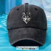 Resim Ayarlanabilir Snapback Beyzbol Şapkası, Kurt Başlıklı Nakışlı - Siyah Rahat Stil, Açık Hava Kampı Seyahat Parti Hip Hop Kamyon Şoförü için, Polyester Malzeme, Çoklu Renkler 