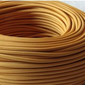 Resim ekiLamp Dekoratif Örgülü Altın Renkli 2x0,50mm Sargı Kablo 5 metre 