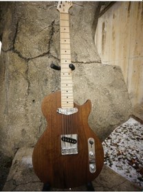 Resim Elektro Gitar Custom Epoksi & Yıllanmış Ağaç Kişiye Özel Doğal Ahşap 