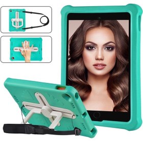 Resim Kalkan 360 Dönme Kolu Eva Darbeye Dayanıklı Pc Tablet Kılıfı iPad Uyumlu 10.2 2019/2020/2021/pro 10.5 2017/hava 2019 