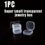 Resim 1 Adet Mini Takı Organizer Seyahat Aksesuarları Fermuarlı Kutu, Küpe Kolye Yüzük Taşınabilir Saklama Kutusu, 1 Adet Şeffaf Plastik 3.5cm Küçük Takı Kutusu, Kadınlar ve Sevgililer İçin Hediye, Çanta İçine Uygun Seyahat Organizatörü, Seyahat ve Gezinti Aksesuarları 