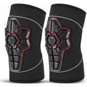 Resim Teltree Çocuklar İçin Yüksek Yoğunluklu Dolgulu Dikişli Diz Koruyucusu - Kaykay, Bisiklet, Rölöblading Sporları İçin Esnek Ve Konforlu Siyah 