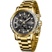 Resim Sunshine022 Lıge Erkek Spor Multifonksiyonlu Krom Çelik Kordonlu Kronograf Golden Kol Saati Diğer 