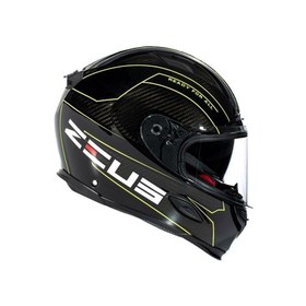 Resim ZEUS Zs-1800B Carbon Motosiklet Kaskı Am8 Fluo Yellow 
