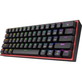 Resim Nisar Store Redragon K617-RGB 16,8 Milyon Rgb Aydınlatma, Red Switch Fizz%60 Q Türkçe Kablolu Mekanik Oyuncu Klavyesi Siyah 