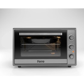 Resim Ferre Inox Mini Fırın (0+6) 51 lt Turbo Pişirme Özellikli 60-630-ML Çift Cam ve Zamanlayıcı Fonksiyonu 