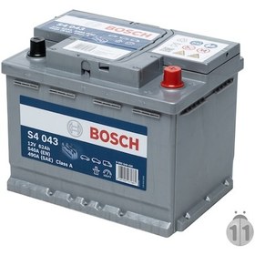 Resim Bosch 12V 62 Ah S4 043 - 60 Ah Kasası Akü 